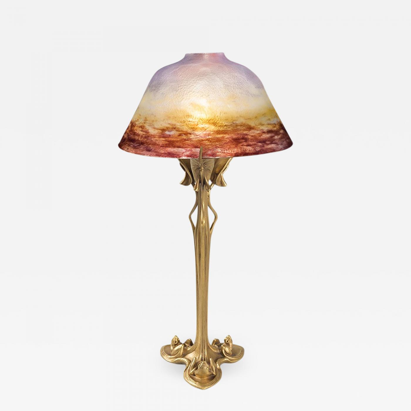 Ongekend Daum - French Art Nouveau Table Lamp by Daum & Majorelle XB-58