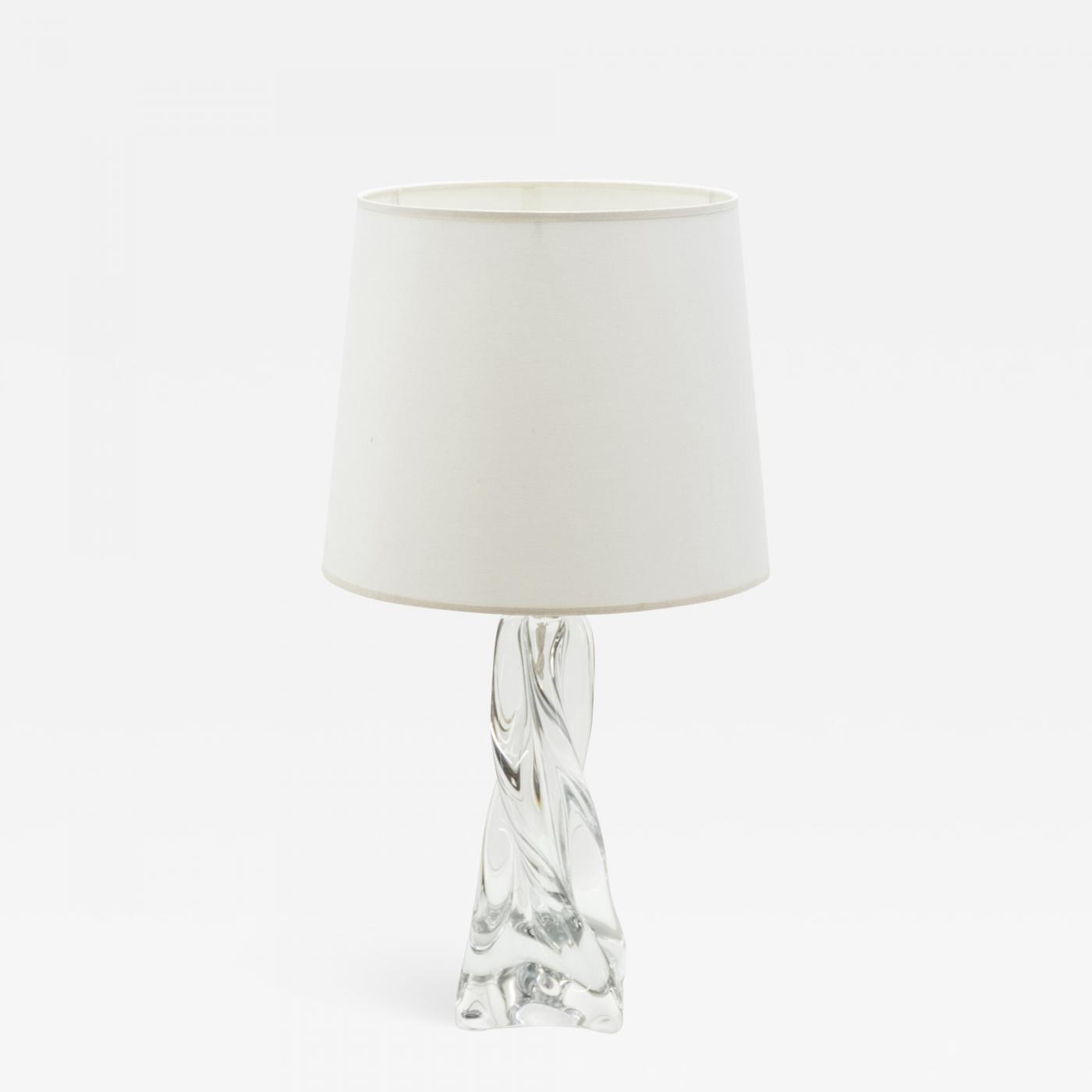 Jean Daum French Crystal Table Lamp 1960s, French Crystal Table Lamps