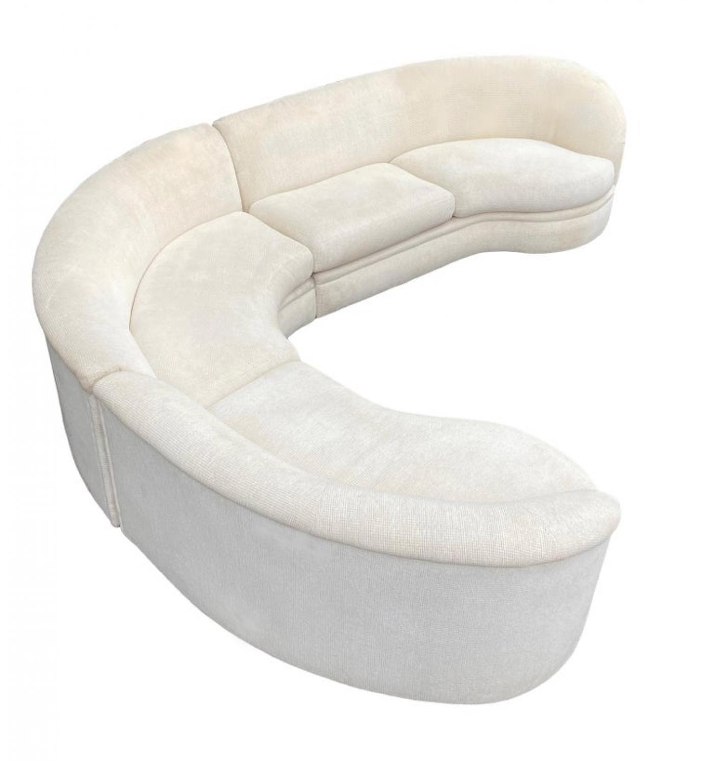 Directional MidCentury Modern Curved & Sculptural Sectional