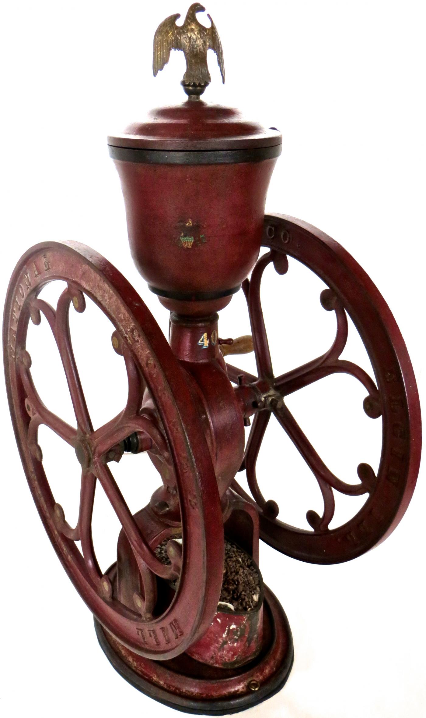Elgin National Coffee Mill Cast Iron Coffee Grinder, "Elgin National Coffee Mill". American