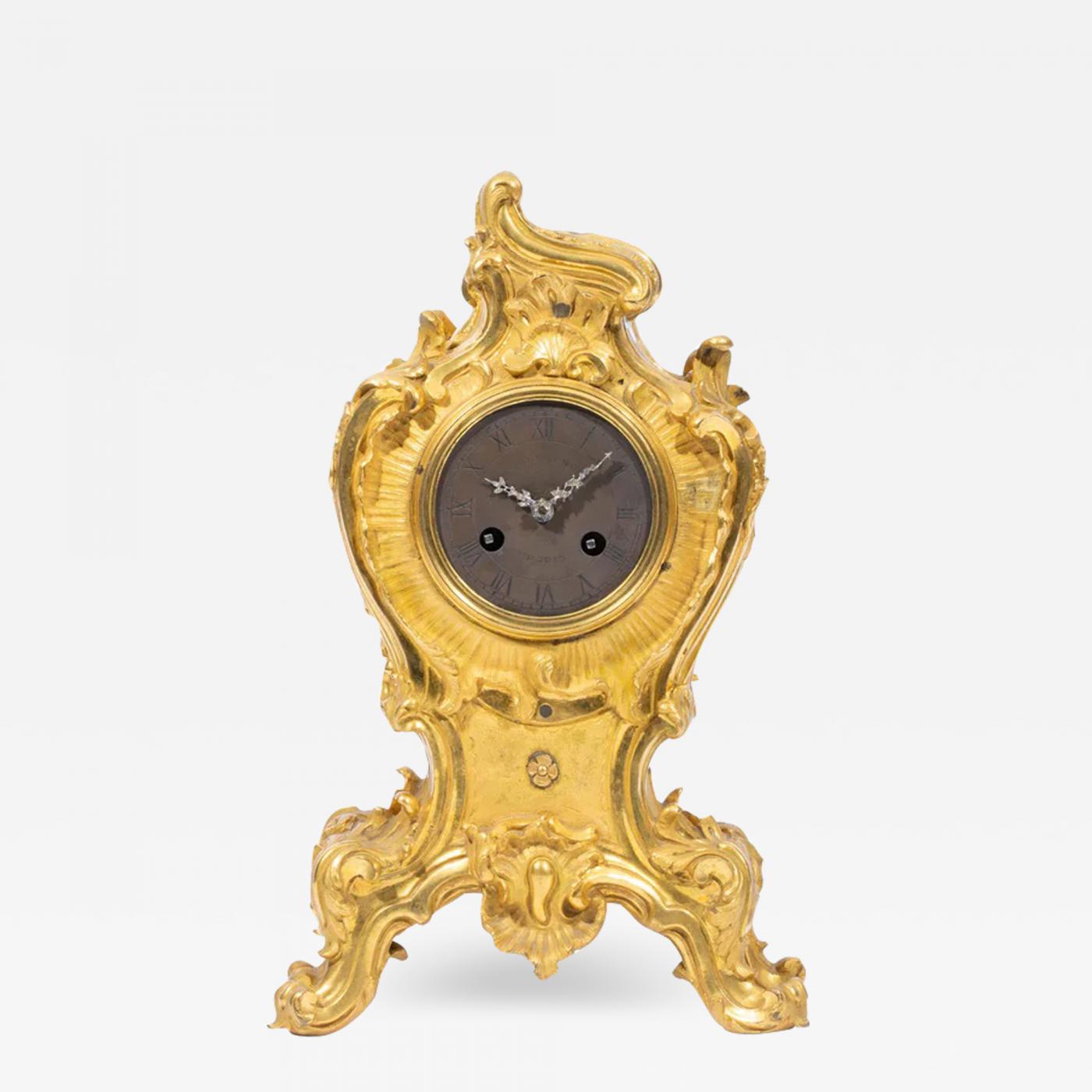 Etienne Lenoir - FRENCH LOUIS XV ORMOLU BRONZE CLOCK BY ETIENNE LE NOIR ...