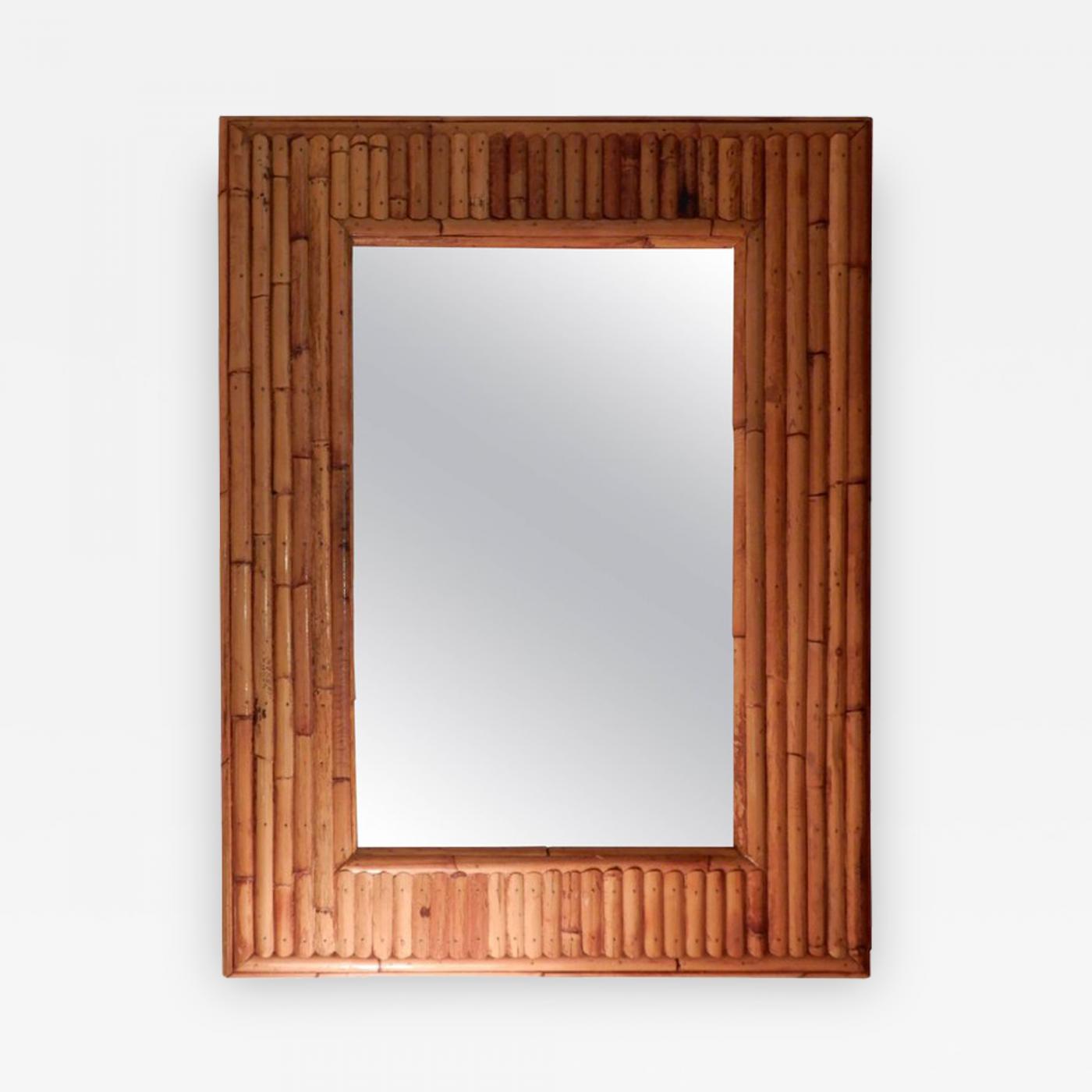 Ficks Reed Midcentury Bamboo Wall Mirror