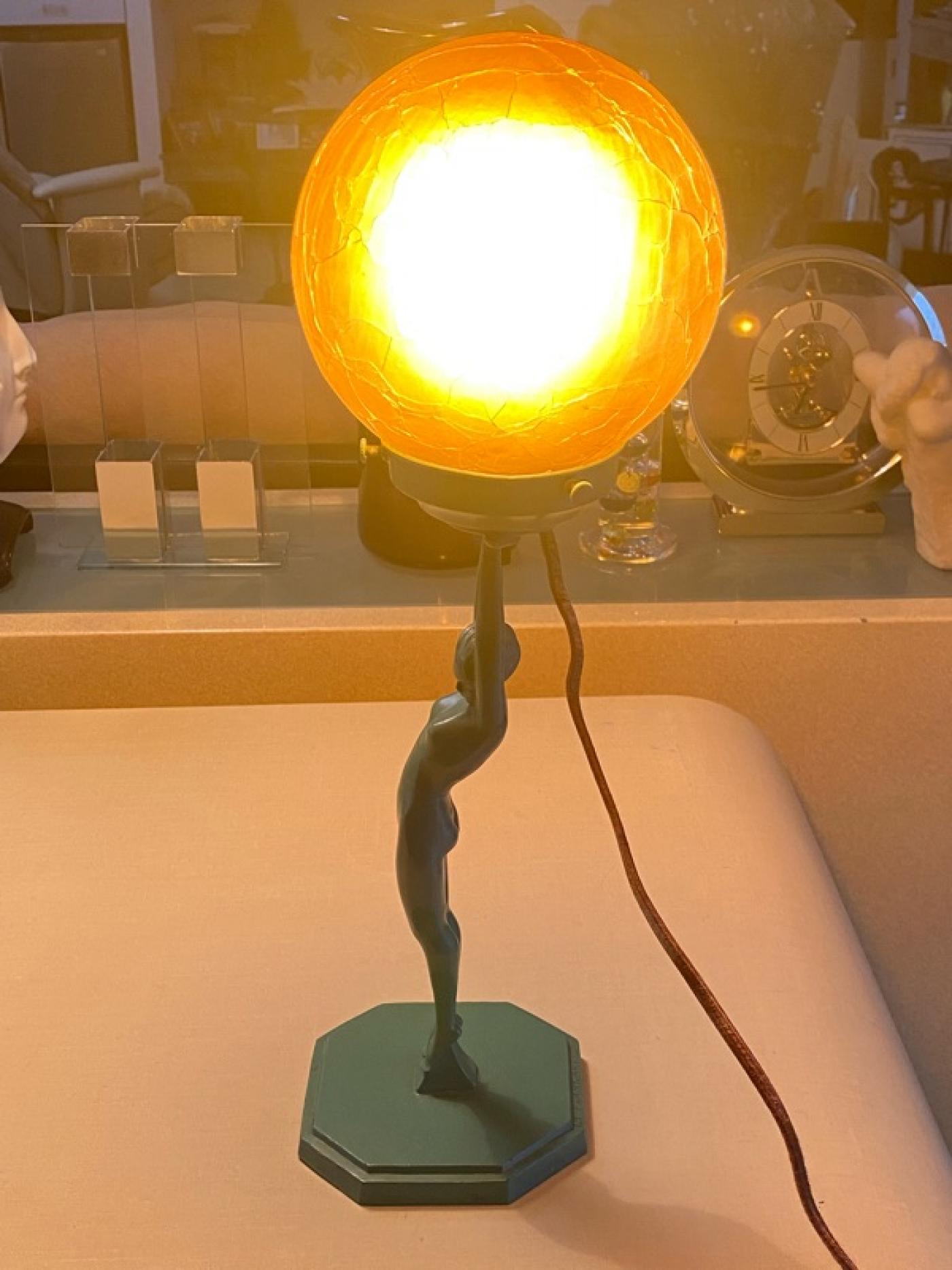 Frankart, Inc. RARE ART DECO NUDE LAMP BY FRANKART