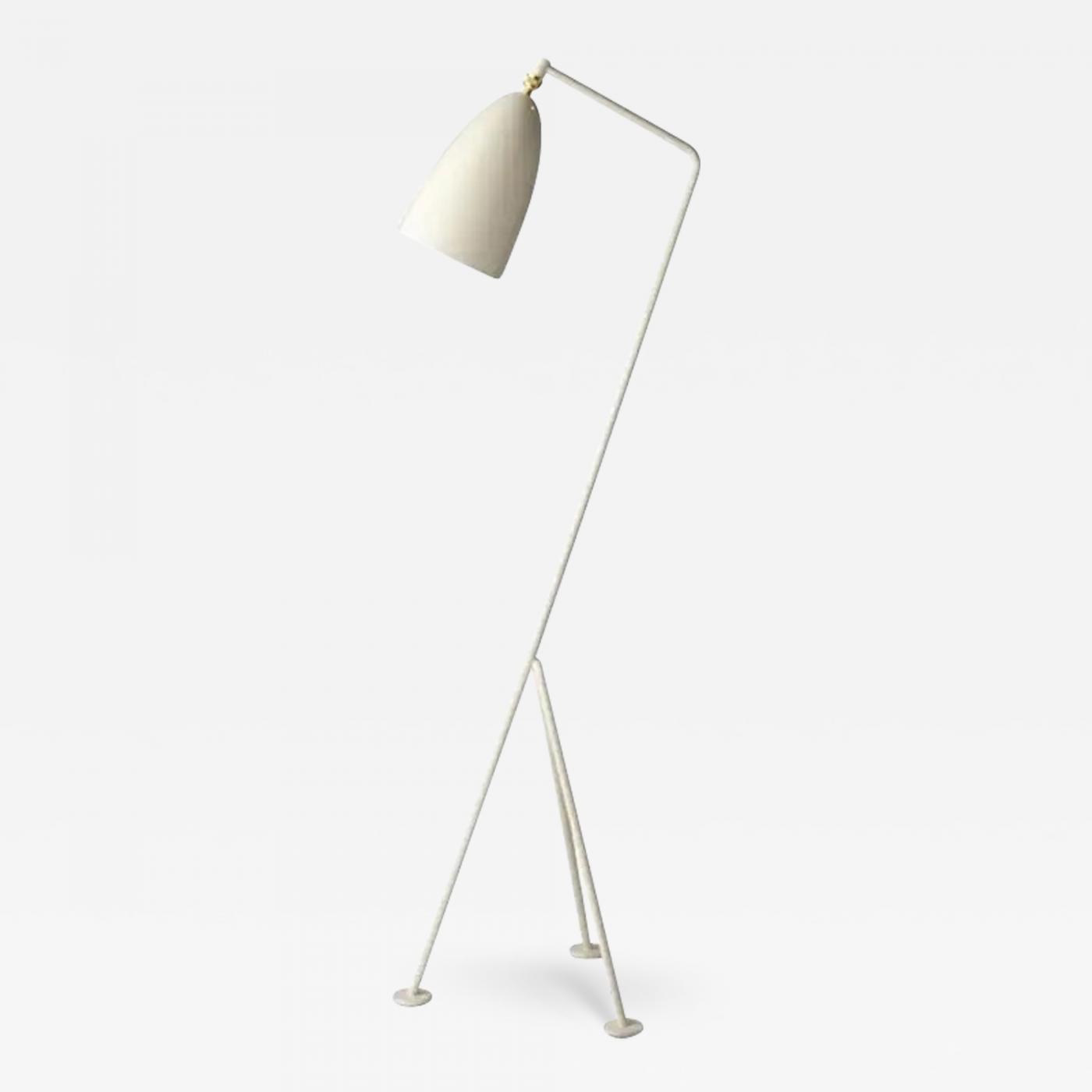 Gubi - Greta Magnusson Gubi One Grasshopper Oyster White Floor Lamp  Mid-Century Modern
