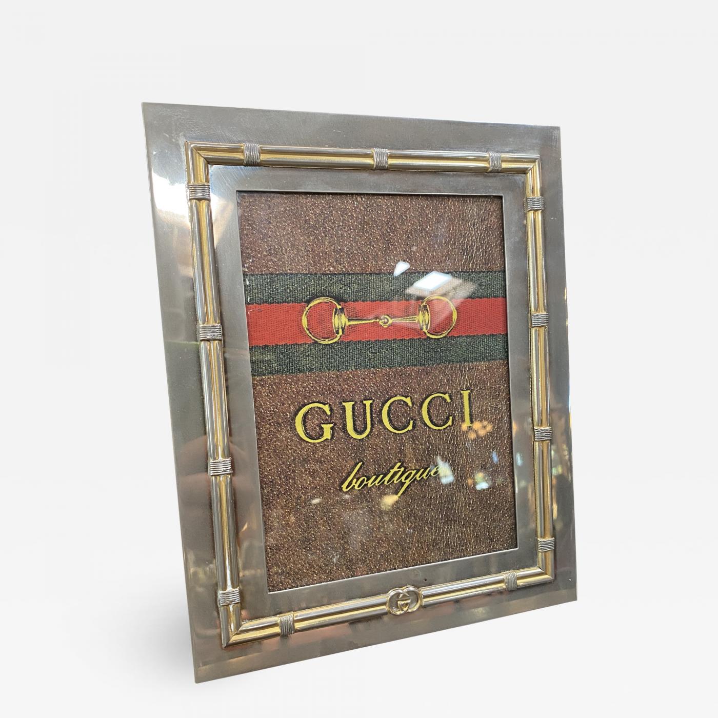 mm Michelangelo Boghandel Gucci - Vintage Gucci Silver and Gold Photo Frame, 1970s