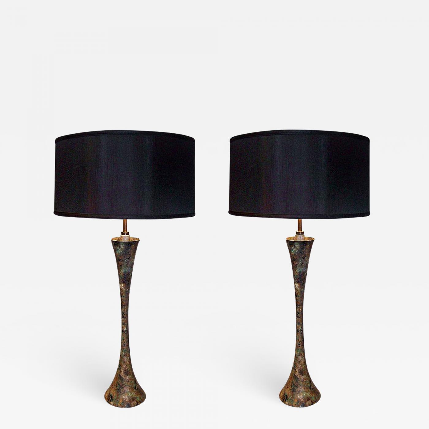 Hansen Lighting Co. - Pair Hansen Bronze Table Lamps by - Stewart Ross James