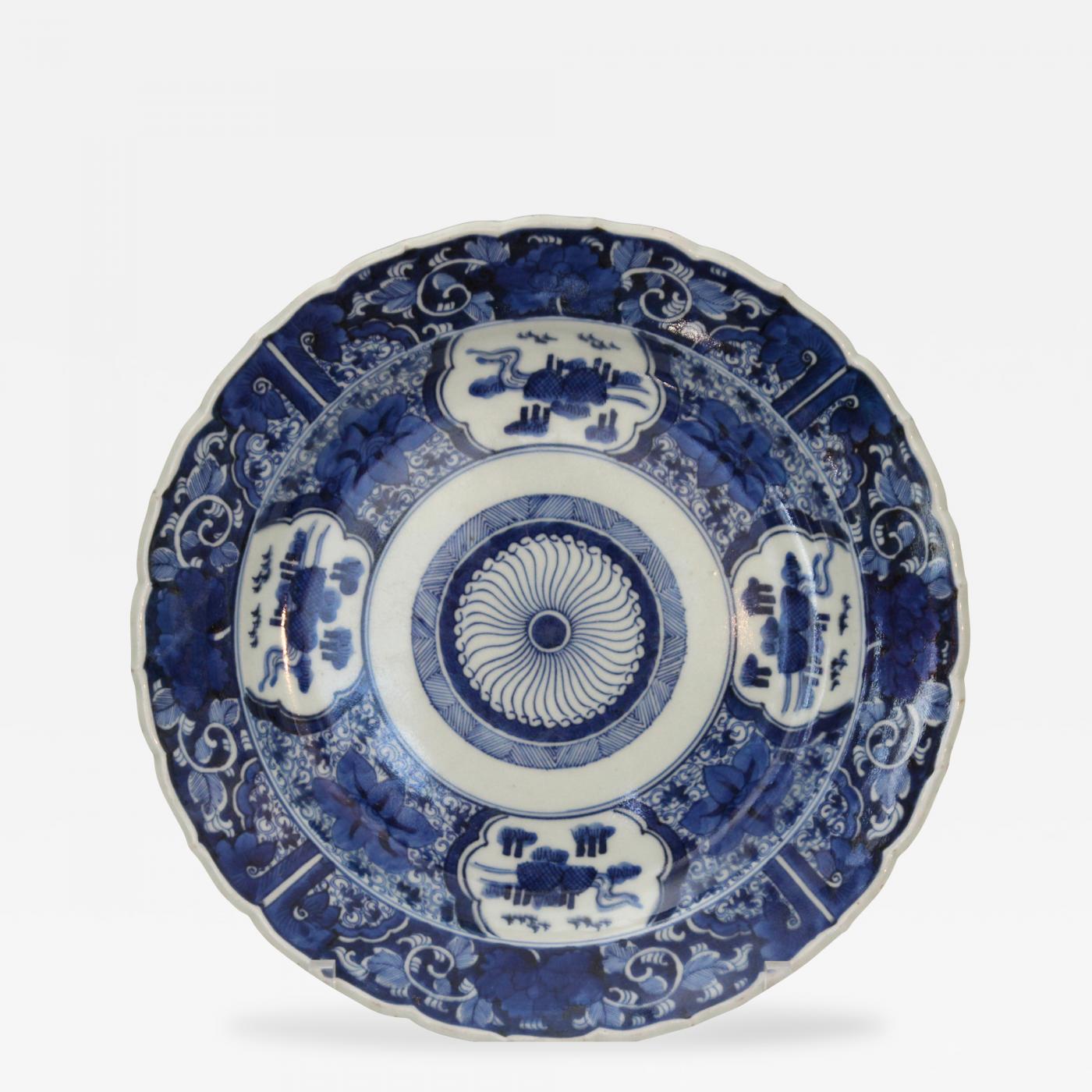 Blue And White Plates imari - antique japanese imari blue & white porcelain foliated Blue And White Plates imari - antique japanese imari blue & white porcelain foliated