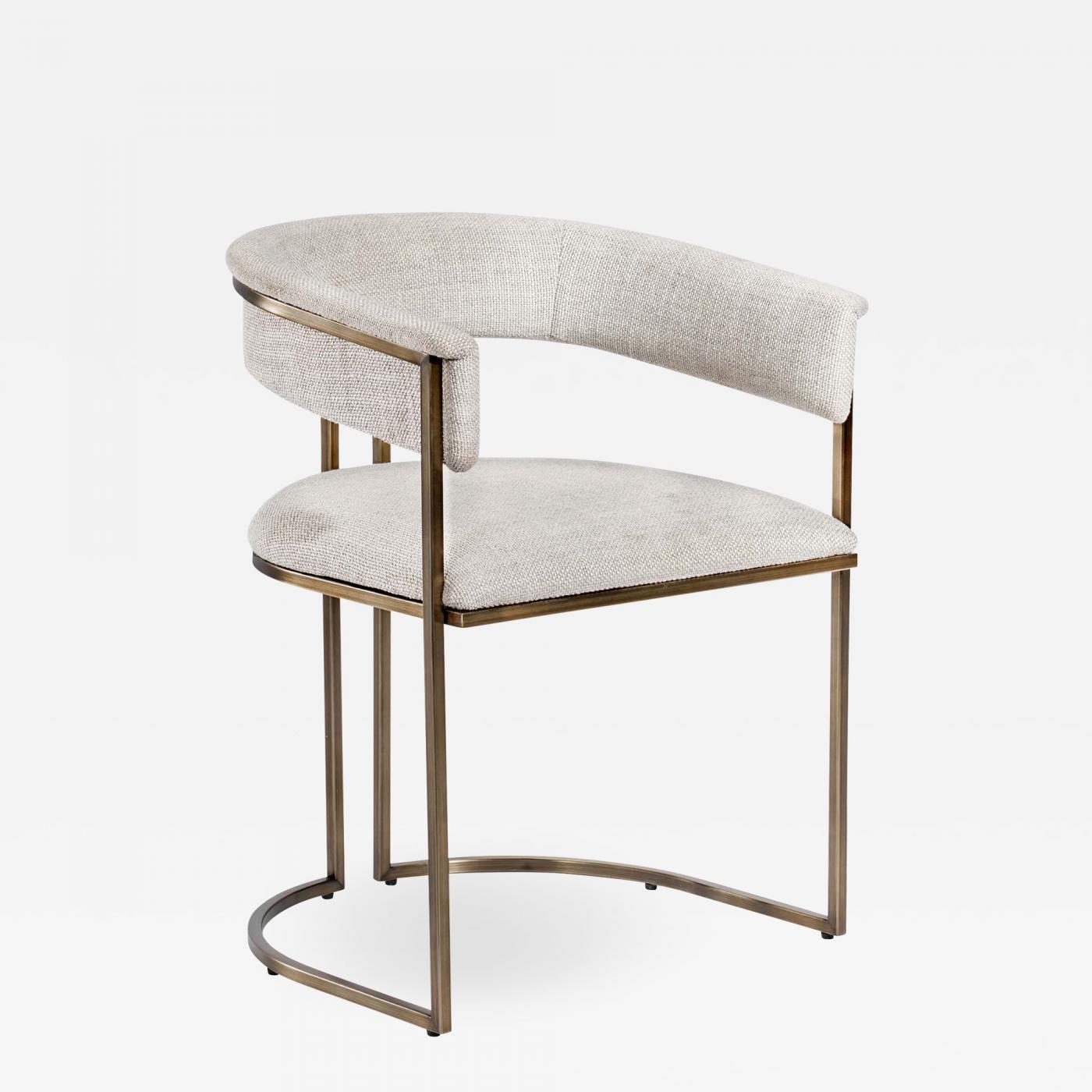 Interlude Home - Emerson Chair - Bronze/ Dove