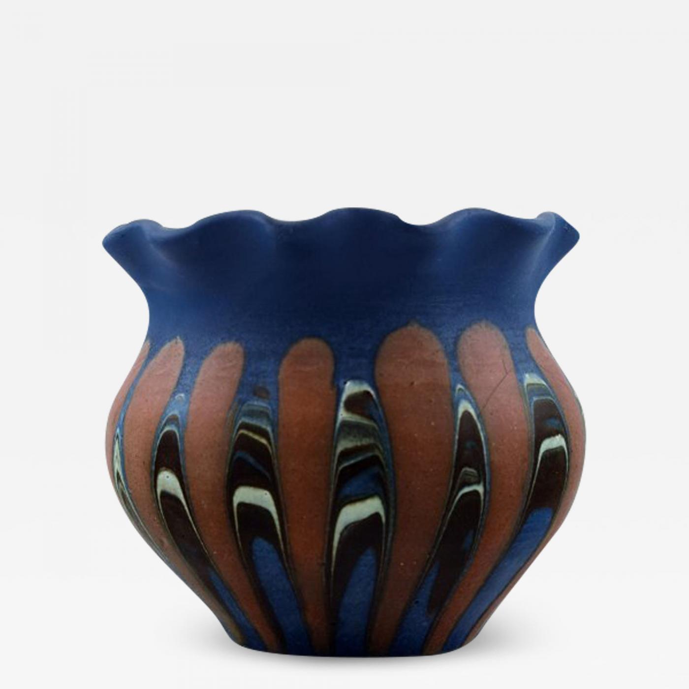 Kahler Kahler Hak Glazed Stoneware Vase In Modern Design