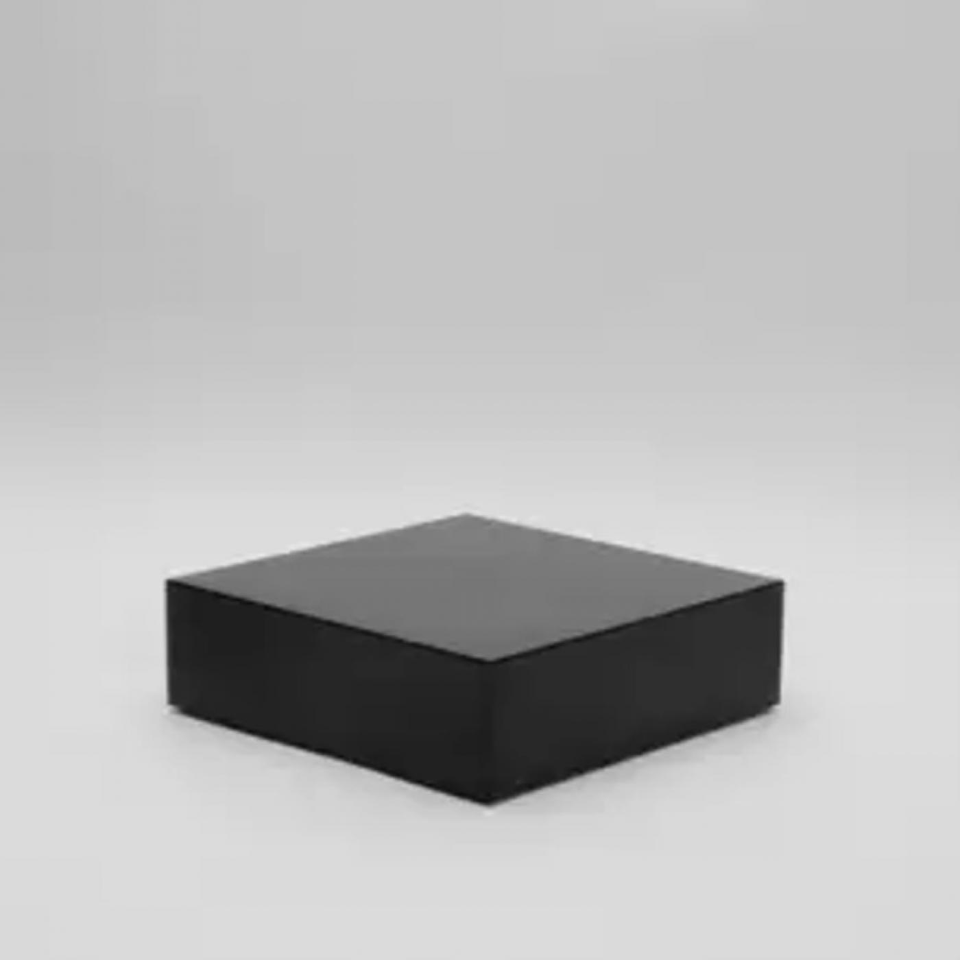 KA Glass - Crystal Base Riser Black 8x8