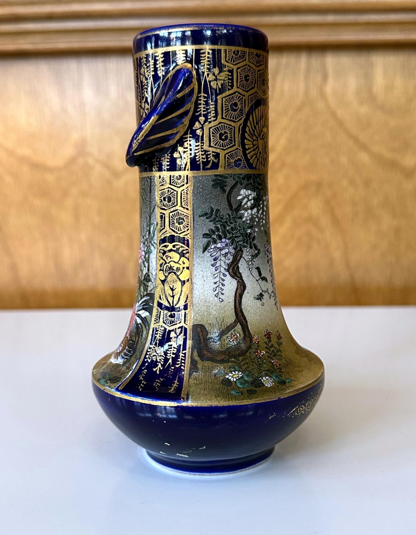 Kinkozan - Fine Japanese Ceramic Satsuma Vase by Kinkozan