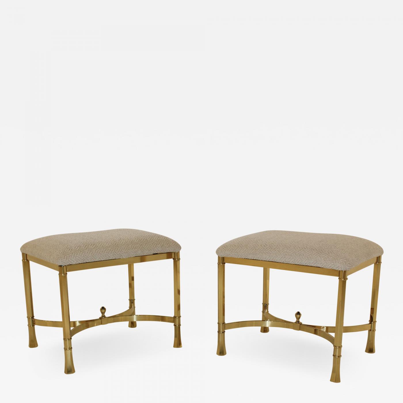 La Barge - Mid-century Modern Italian Brass Ottomans