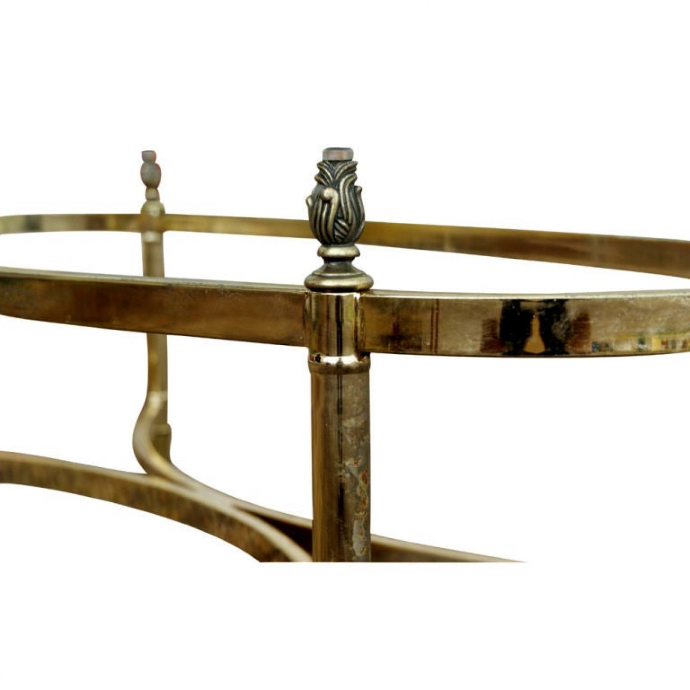 La Barge Vintage Neoclassical Style Brass Side Table by Labarge