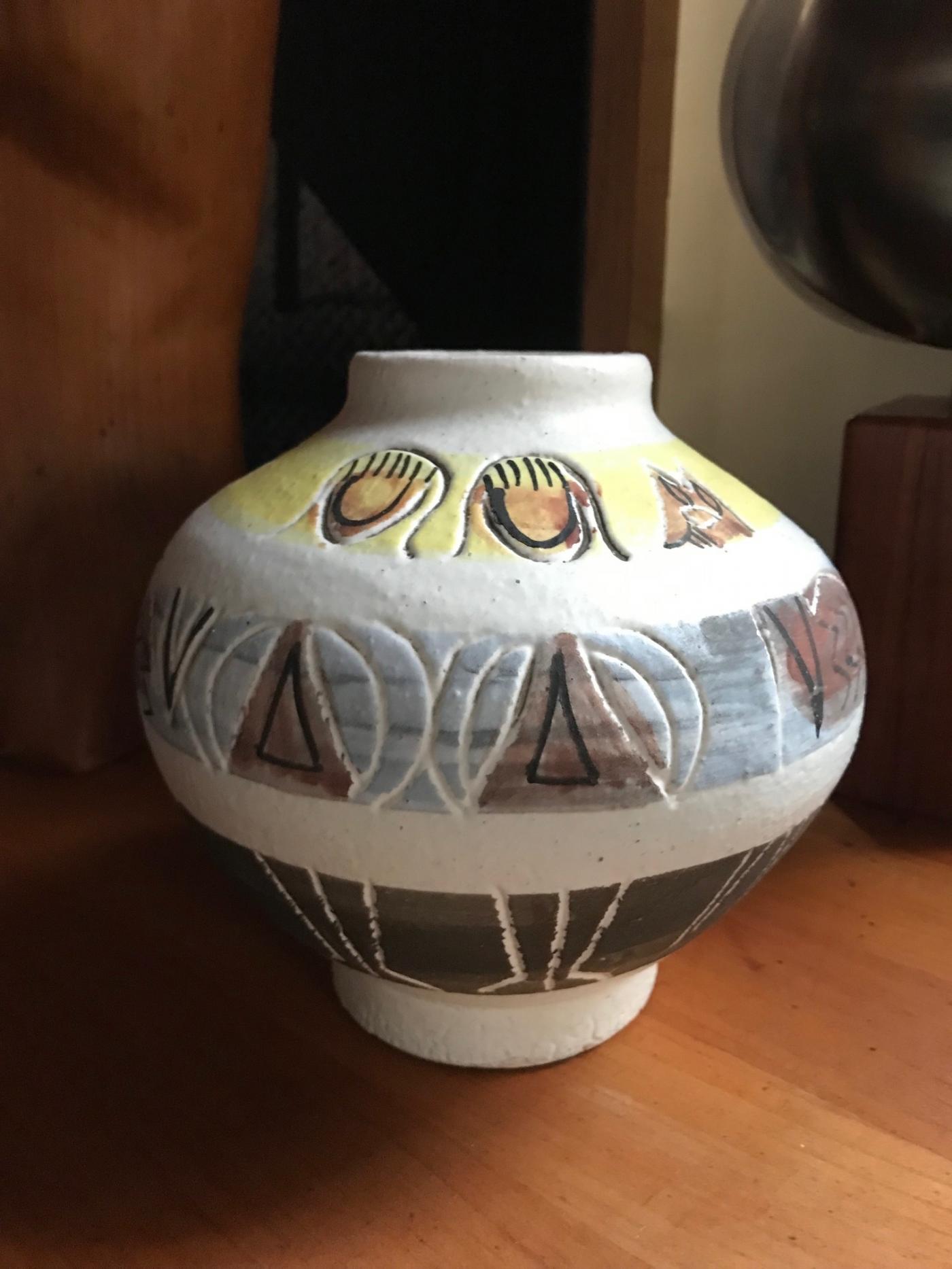 Les Argonautes - Ceramic Vase by Les Argonautes, France, Vallauris, 1960s