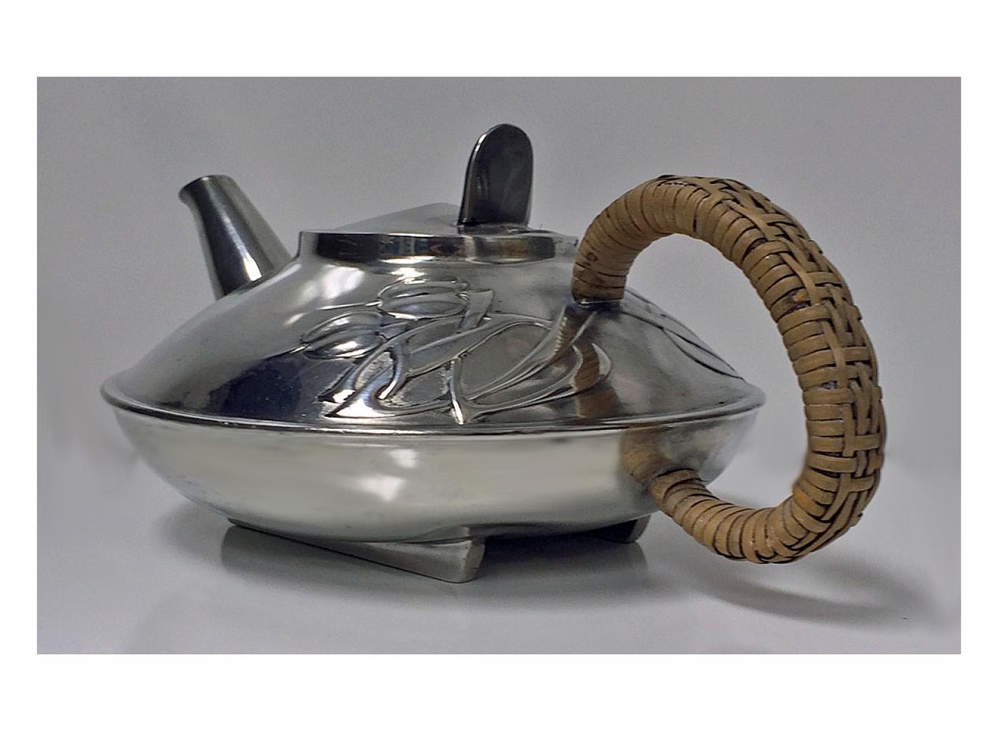 Liberty & Co. Archibald Knox Liberty Tudric Pewter Tea set and Tray