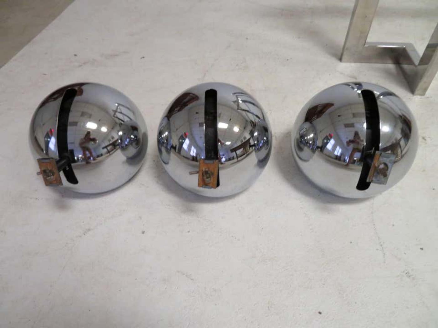 Lightolier Set of Three Lightolier Eyeball Track Lighting Fixtures