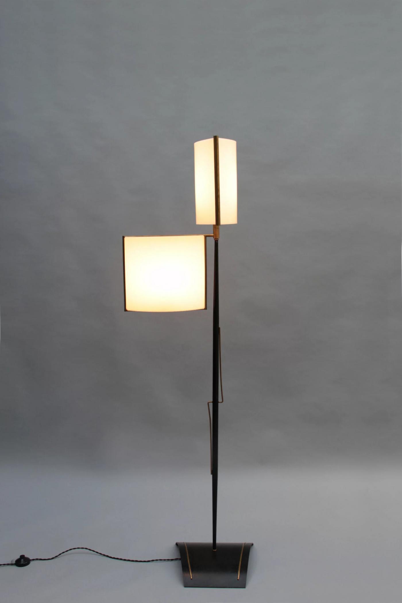 Maison Lunel - Fine French 1950s Rotating Floor Lamp by Lunel