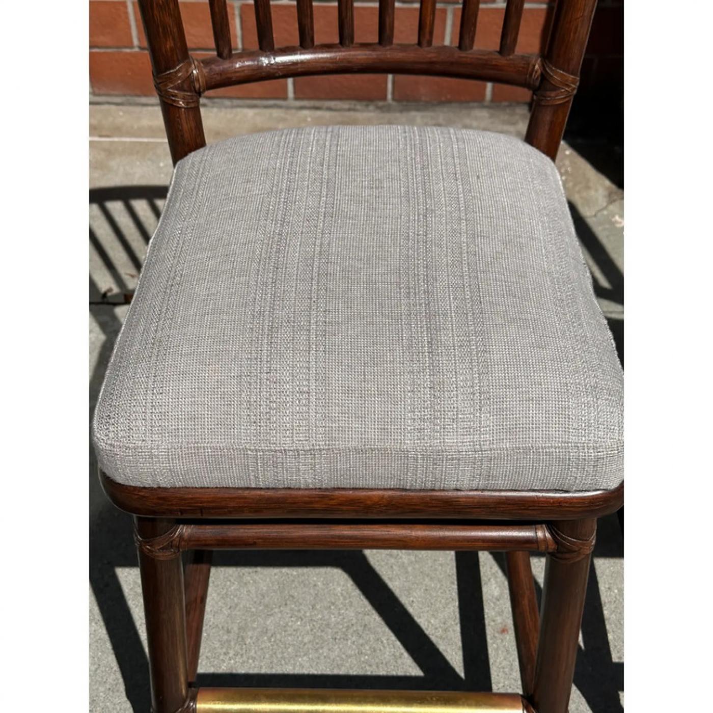 McGuire Furniture Pair of McGuire Furniture Company Counter Height Bar Stools