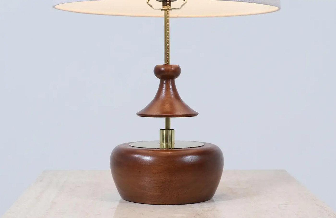 Modeline California Modern Sculpted Table Lamp with Brass Accents by