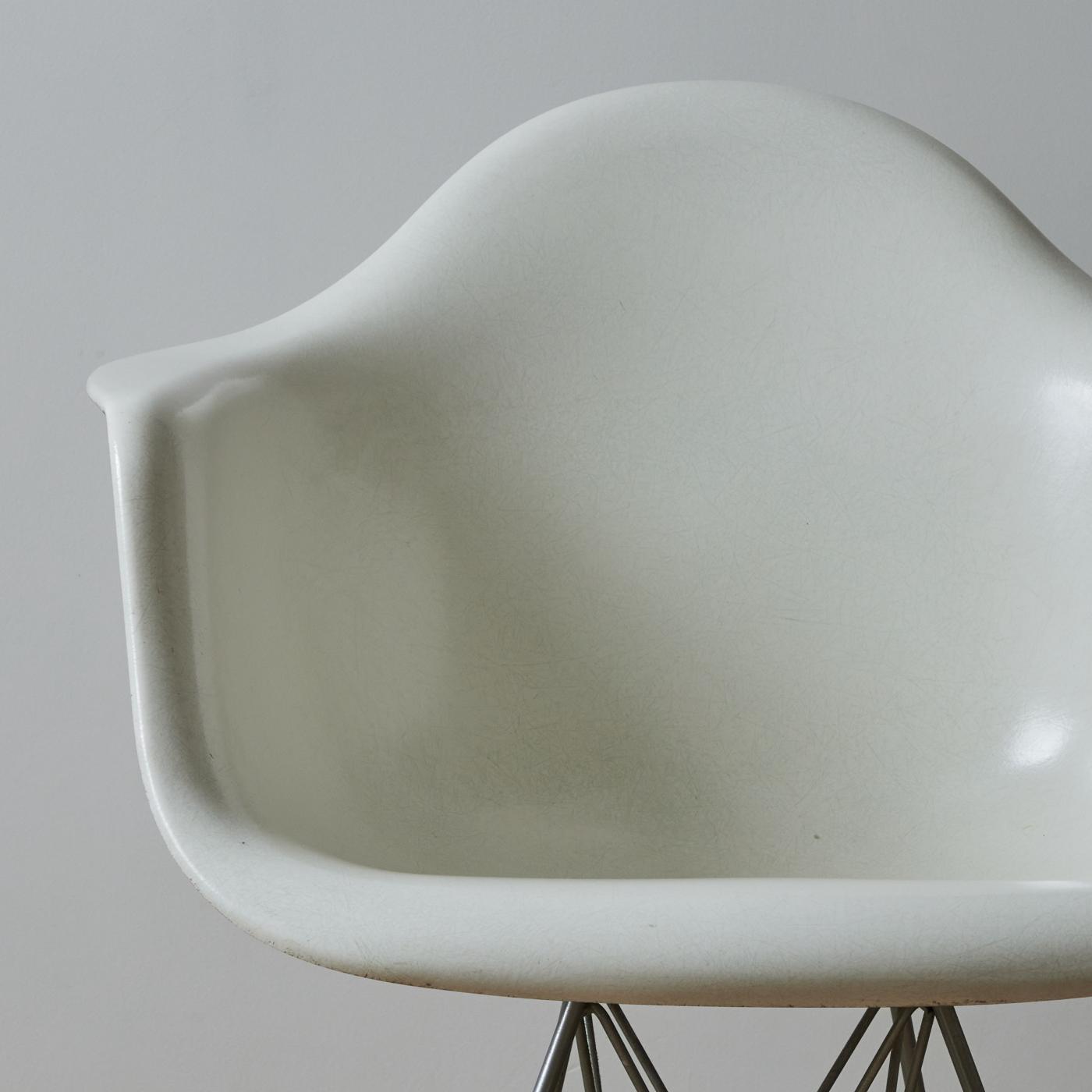 Modernica - Modernica Case Study White Fiberglass Arm Shell Chair with ...