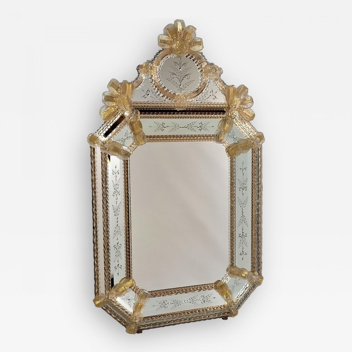 Antiqued Murano Glass Mirror