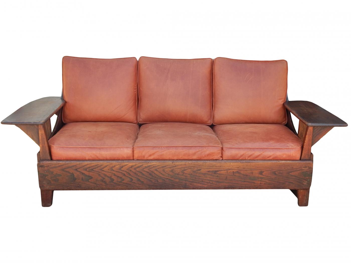 Old Hickory Furniture Co. Hickory 1930’s Paddle Arm Sofa w