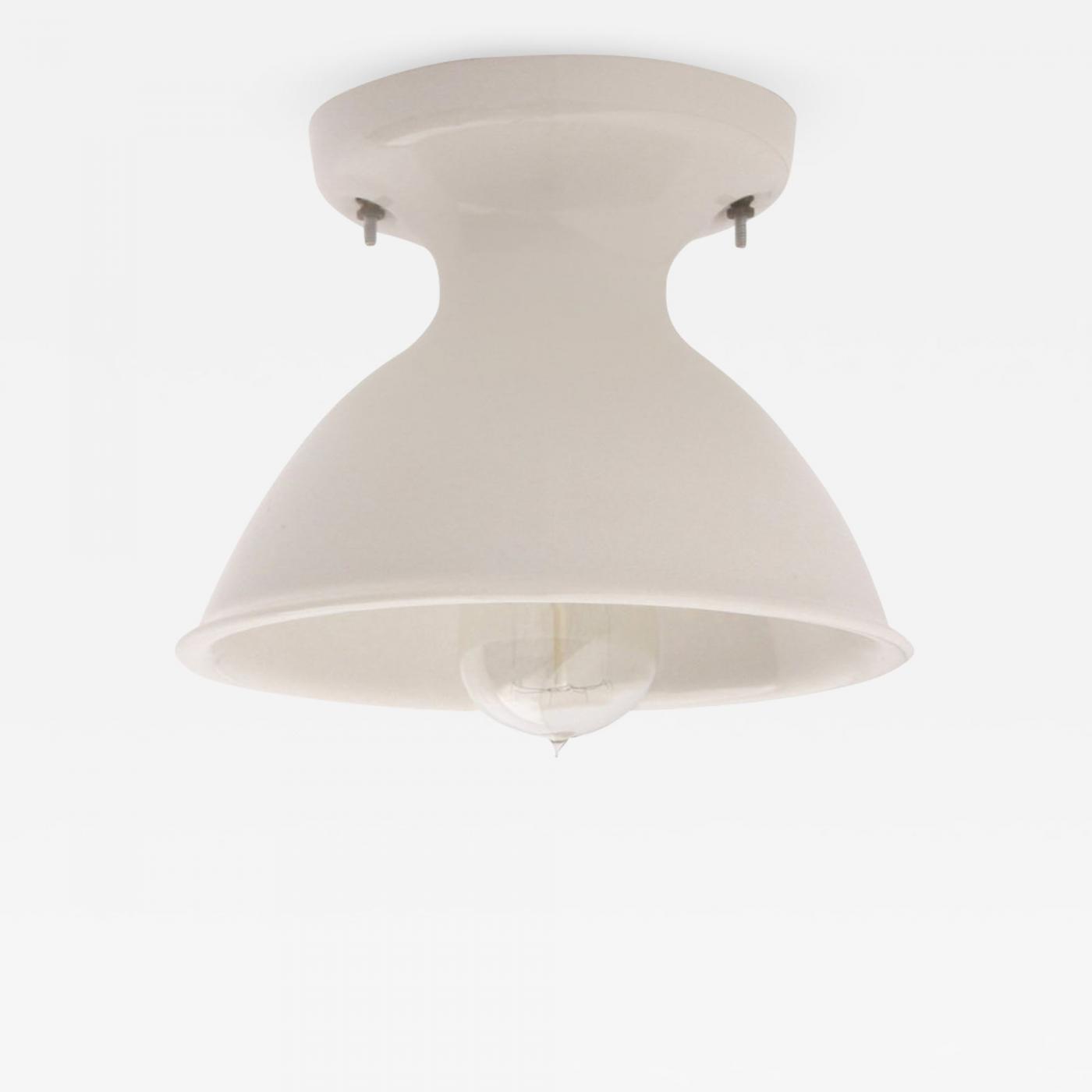 Pass Seymour White Porcelain Alabax Ceiling Lamp