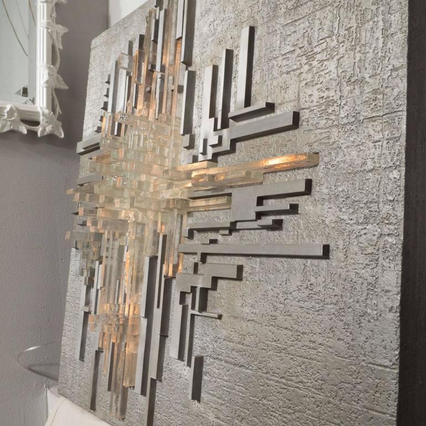 Poliarte Akikaze Monumental Poliarte Aluminum and Handblown Murano