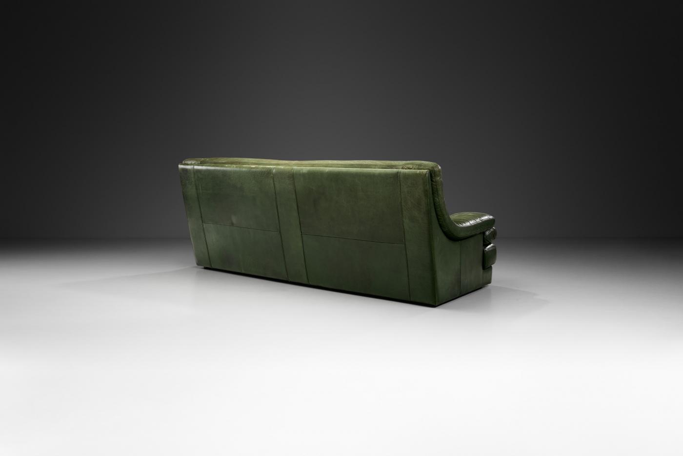 Roche Bobois Italian Leather Sofa by Roche Bobois, Italy 1960s