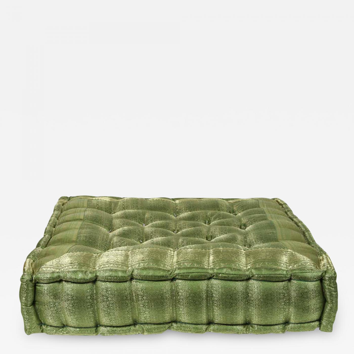 green floor pillow