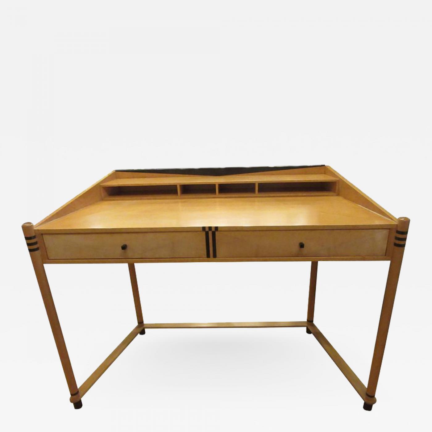 Roche Bobois Roche Bobois Art Deco Design Maple Wood Desk