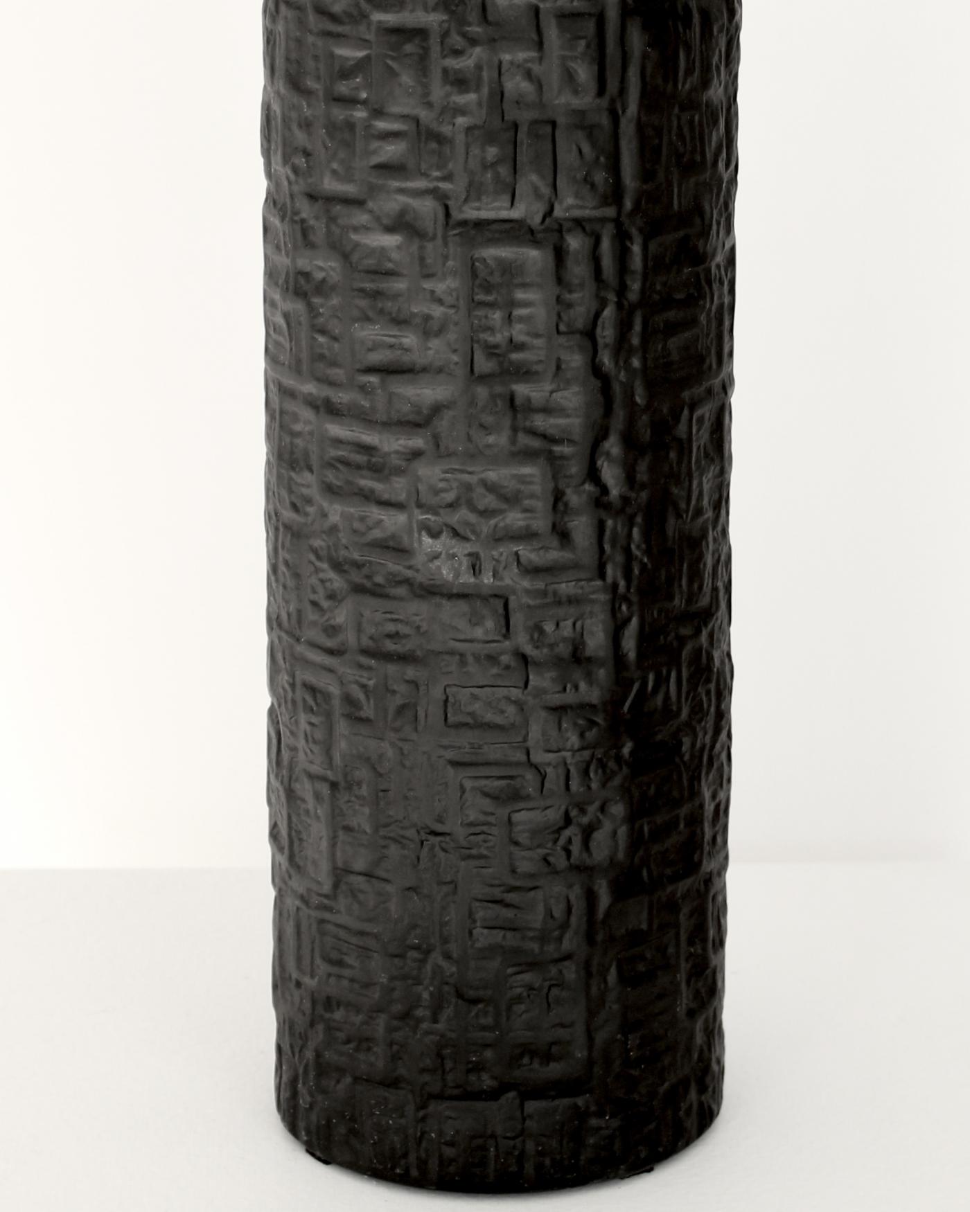 Rosenthal ROSENTHAL TEXTURED VASE PORCELAINE NOIRE BY MARTIN FREYER