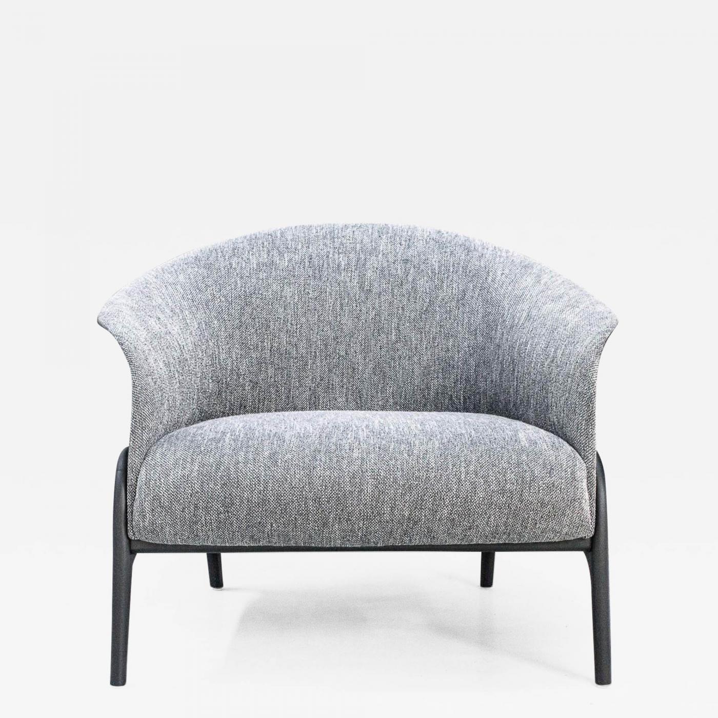SIMONINI© - Modern Organic style armchair in Solid Wood, Upholstered  Flexible Seating