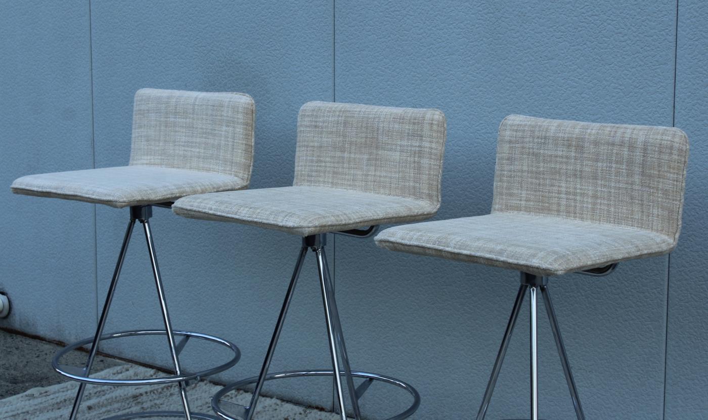 Saporiti 1980's ''Dania'' Bar Stools Designed By Salvati E.Tresoldi