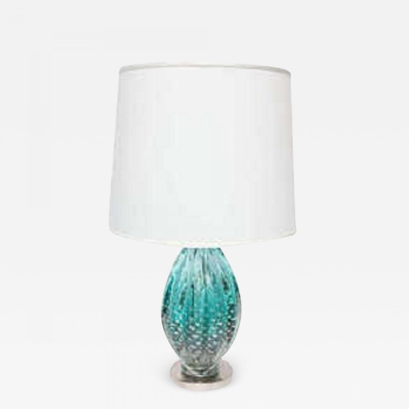 Mid century Murano glass table lamp from Italy
