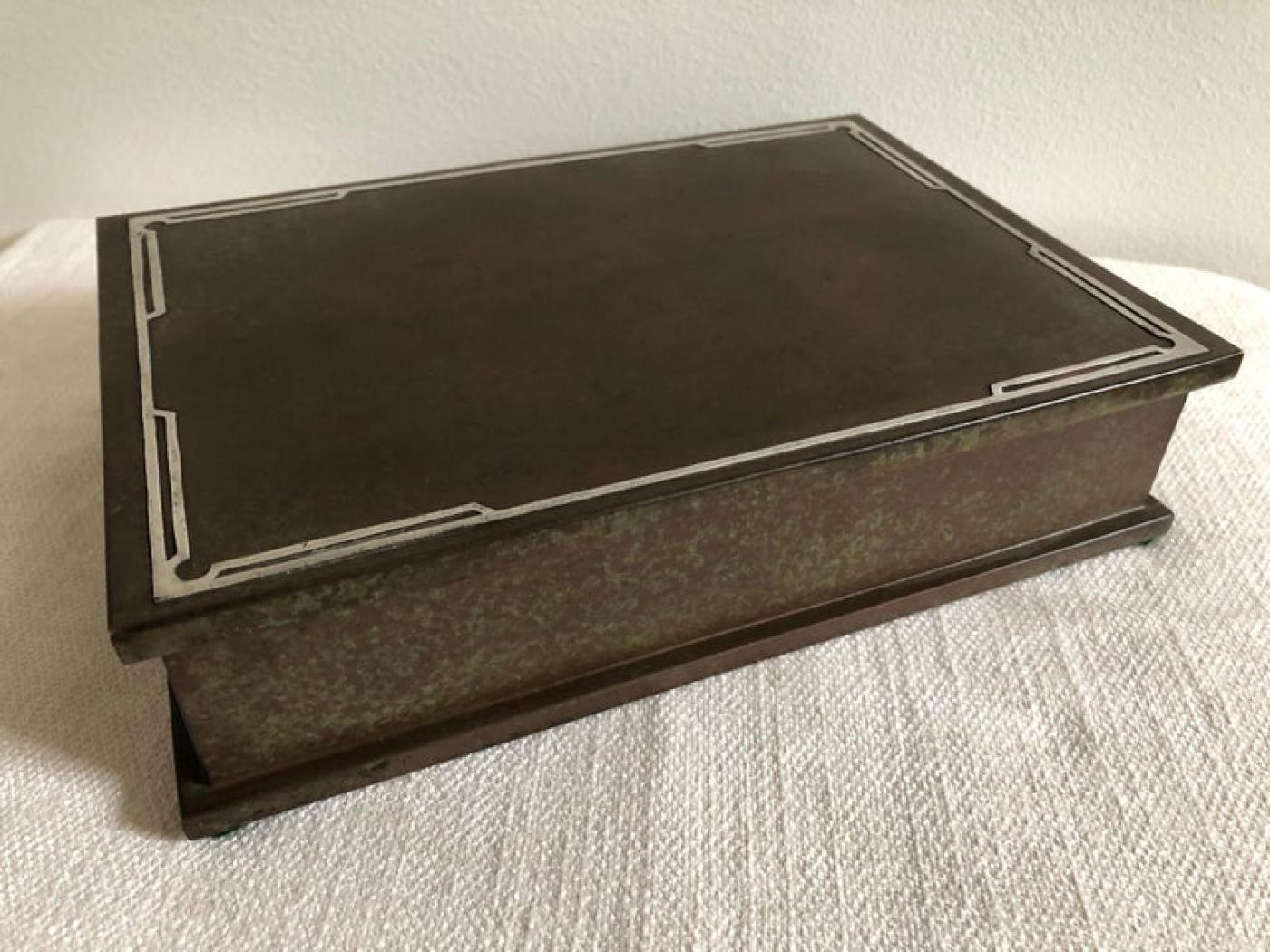 Silvercrest Bronze - Silver Crest Men's Humidor Box Bronze and Sterling