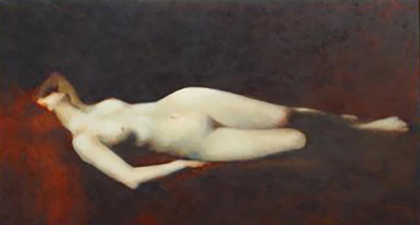 Sleeping Nude Woman Portrait