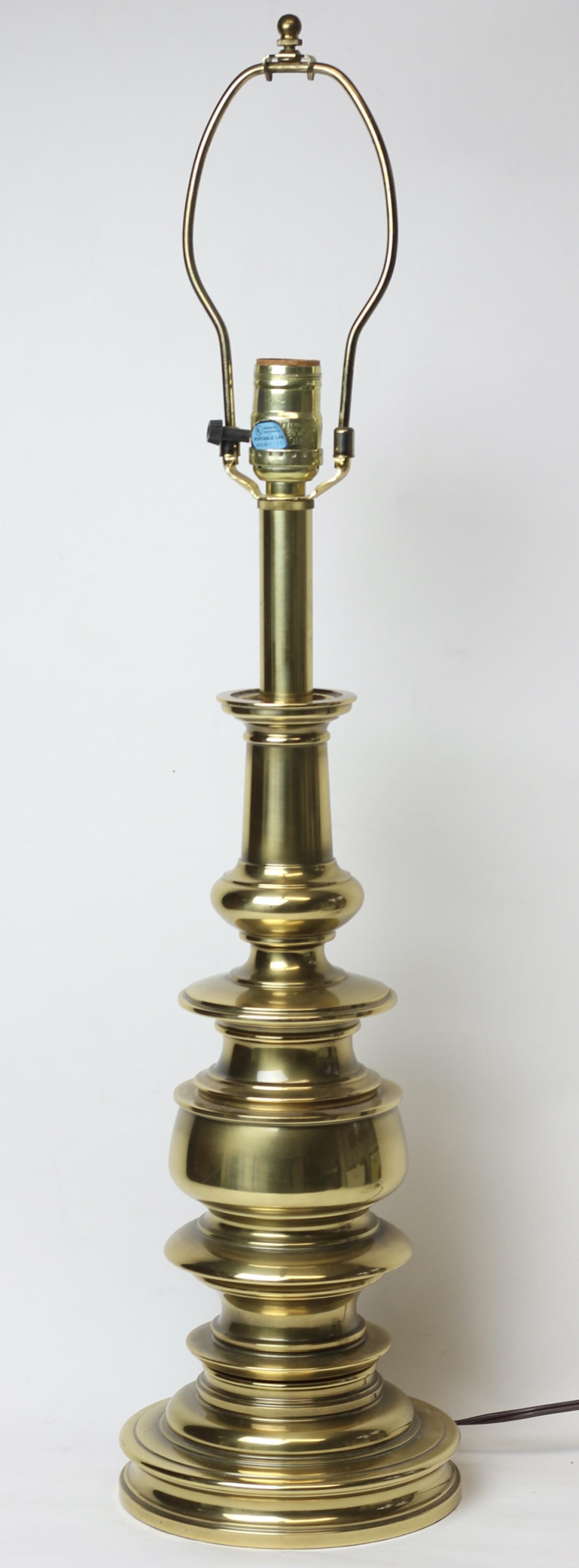 Stiffel Lamp Company Brass Baluster form Table Lamp by Stiffel Lamp