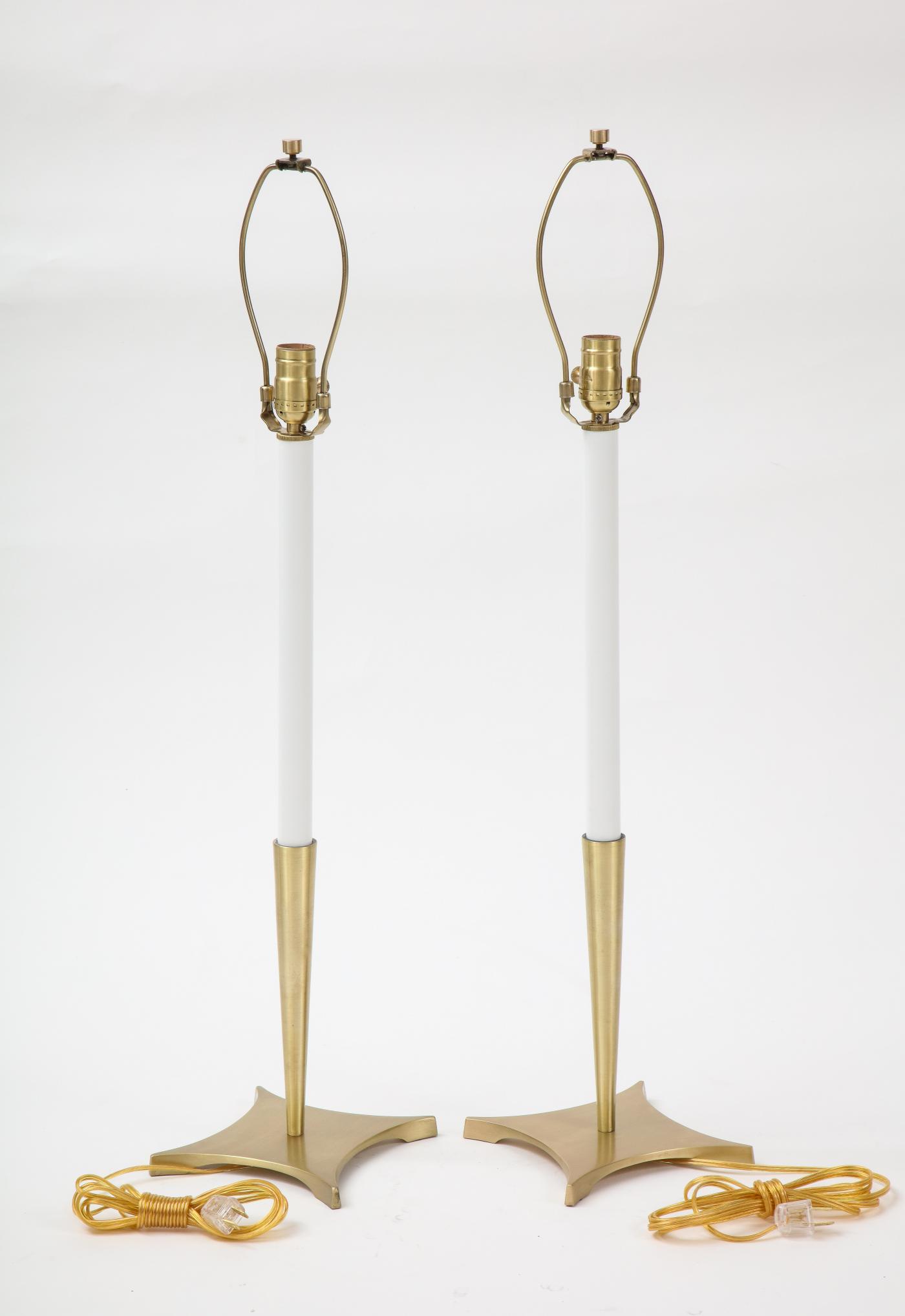 Stiffel Lamp Company Stiffel Brass Candlestick Lamps
