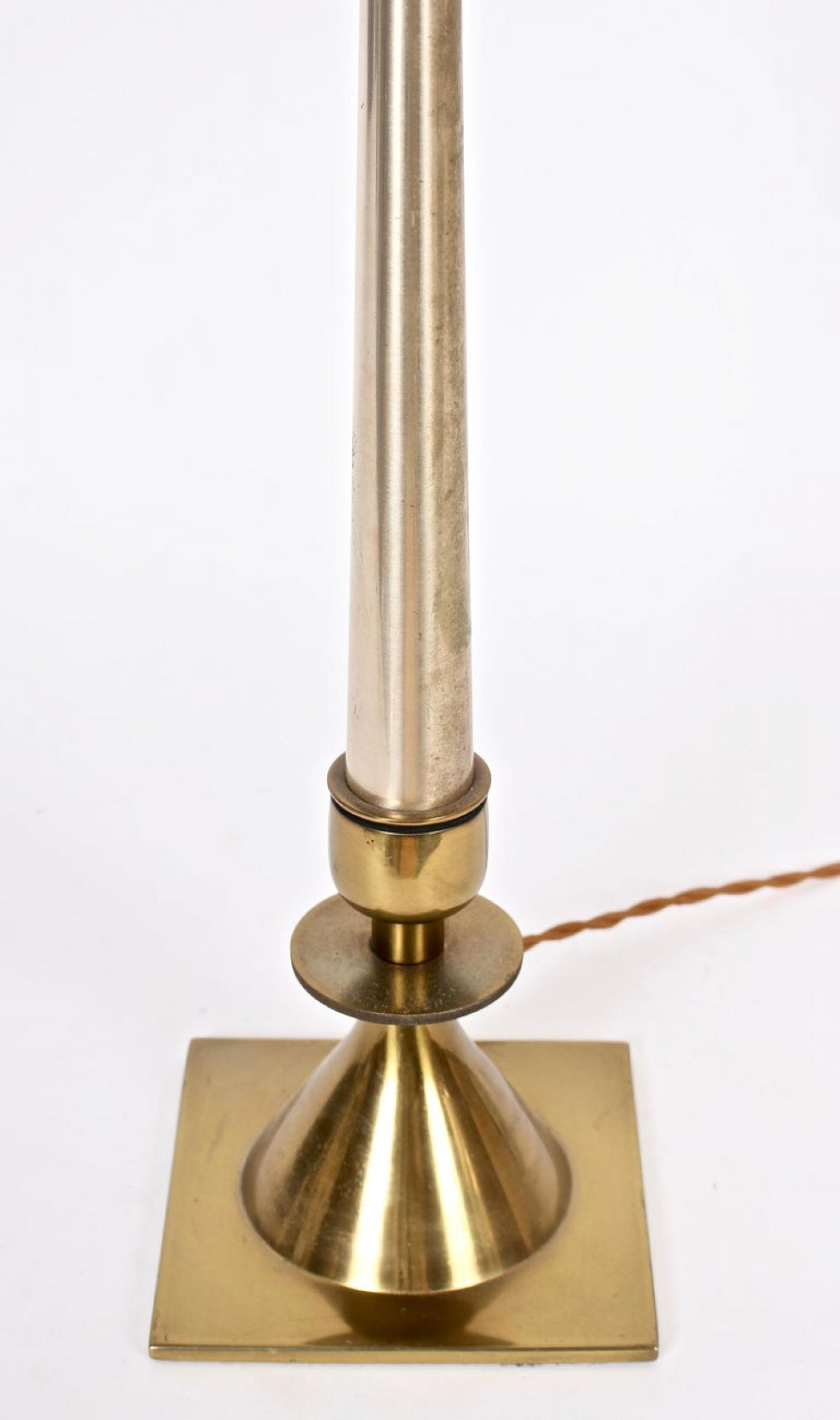 Stiffel Lamp Company Tall Tommi Parzinger Style Nickel and Brass