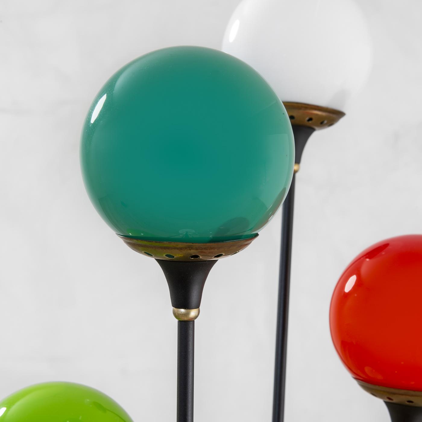 Stilnovo Stilnovo Floor Lamp Model Alberello with Colored Glass Diffusers