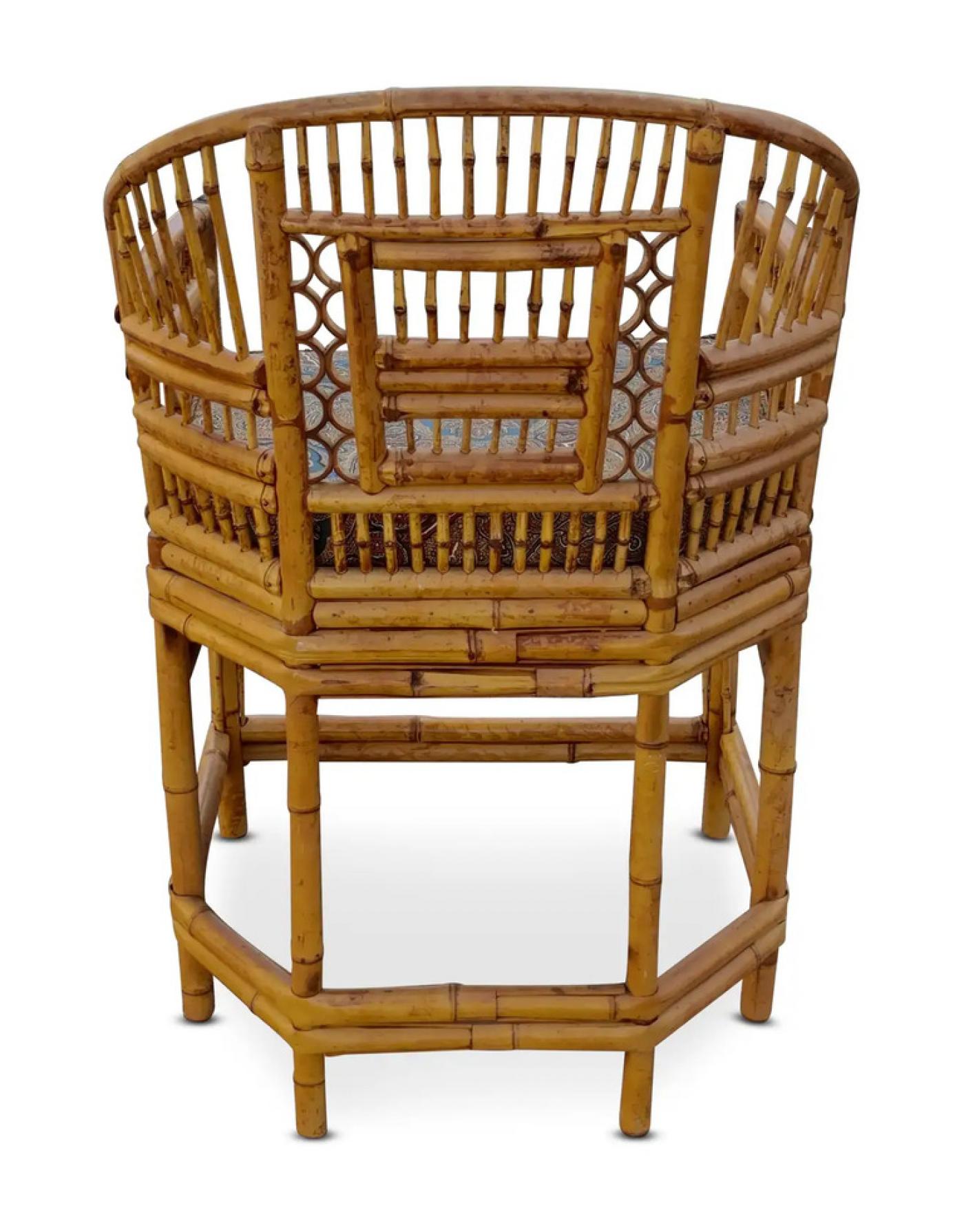 Thomasville Furniture - Four Brighton Pavilion Style Bamboo Chairs by ...