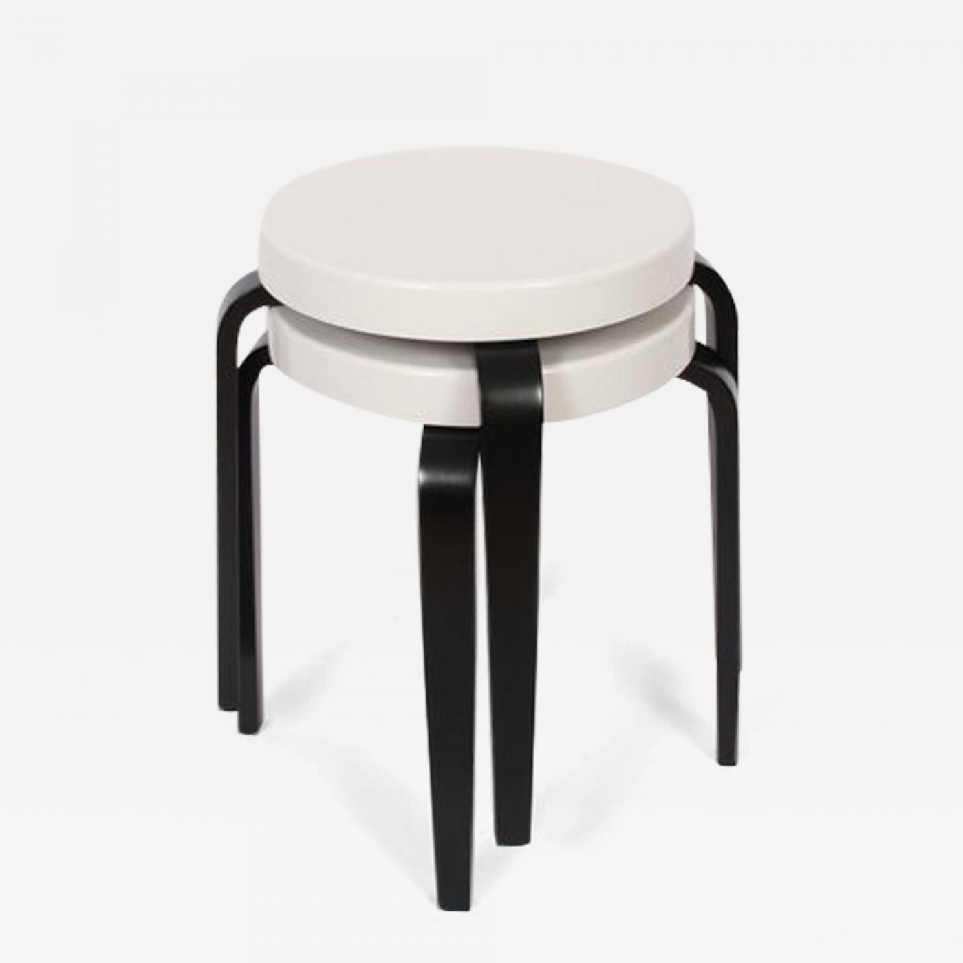 white stacking stools