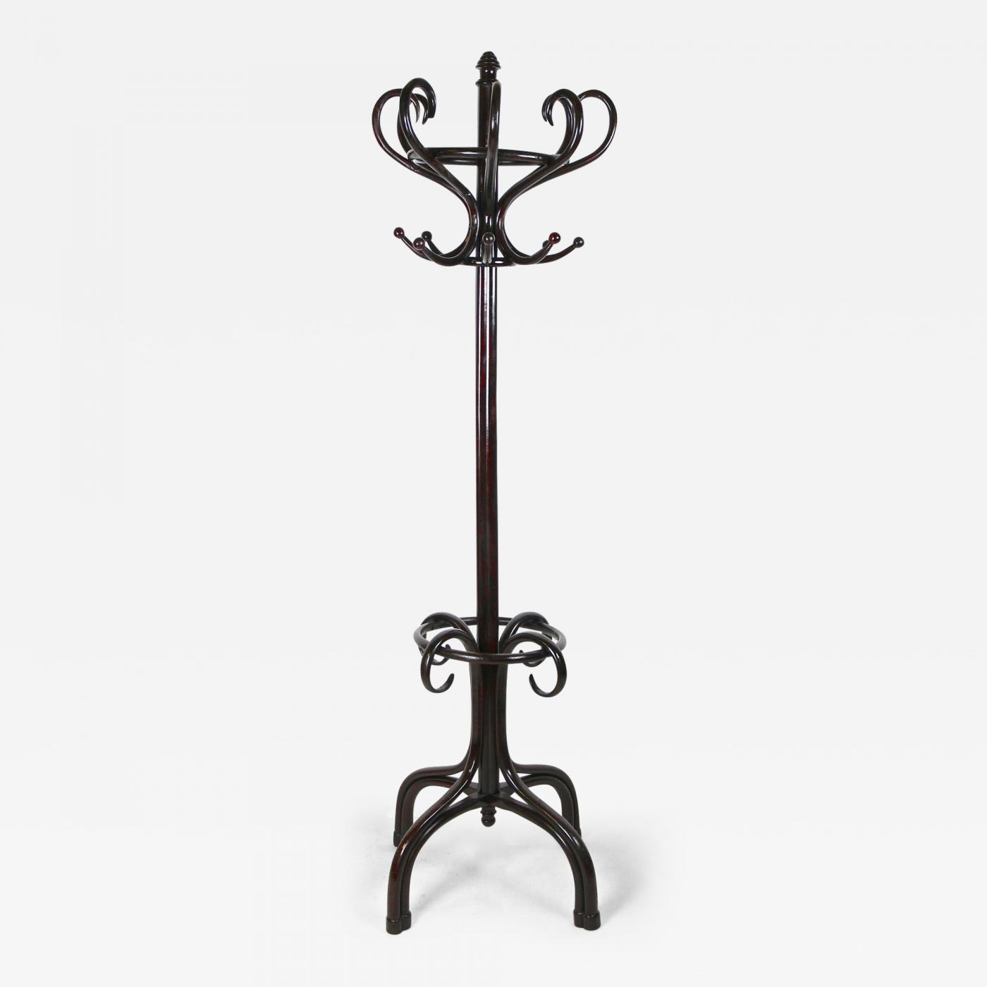 Vintage bentwood standing coat rack, 1900s