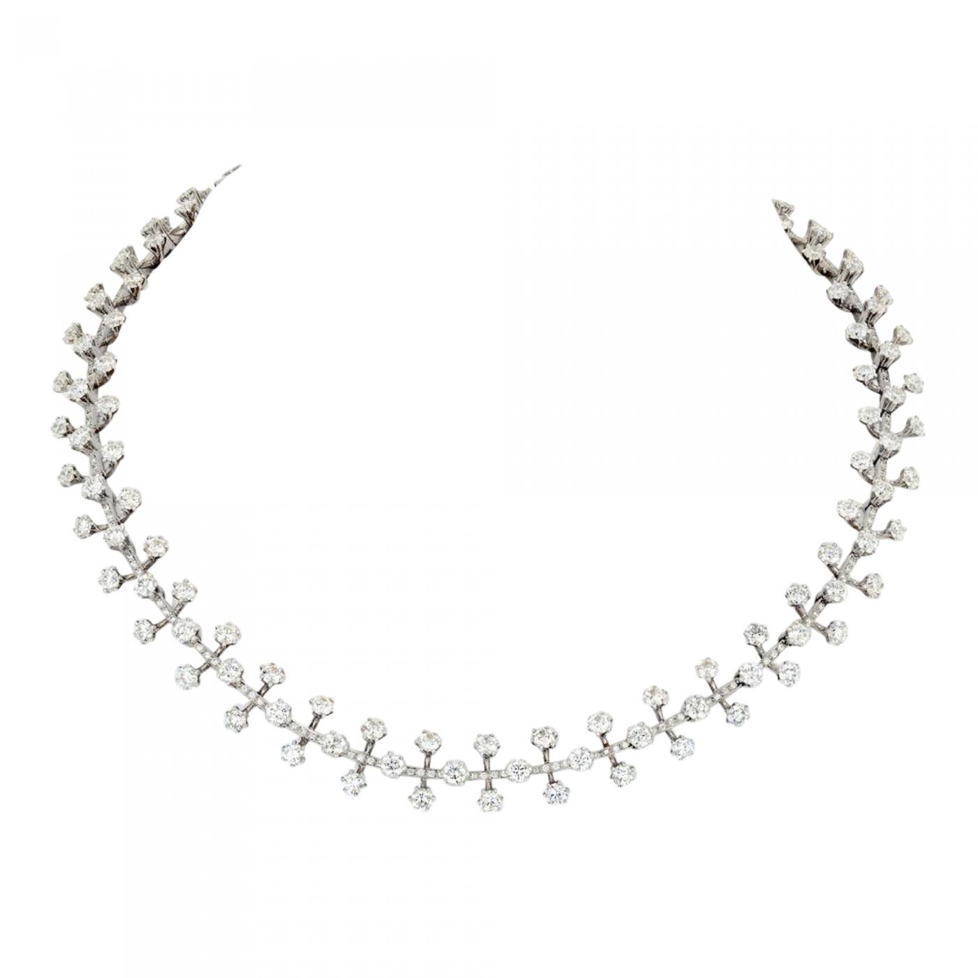 Tiffany white diamond necklace hi-res stock photography and images