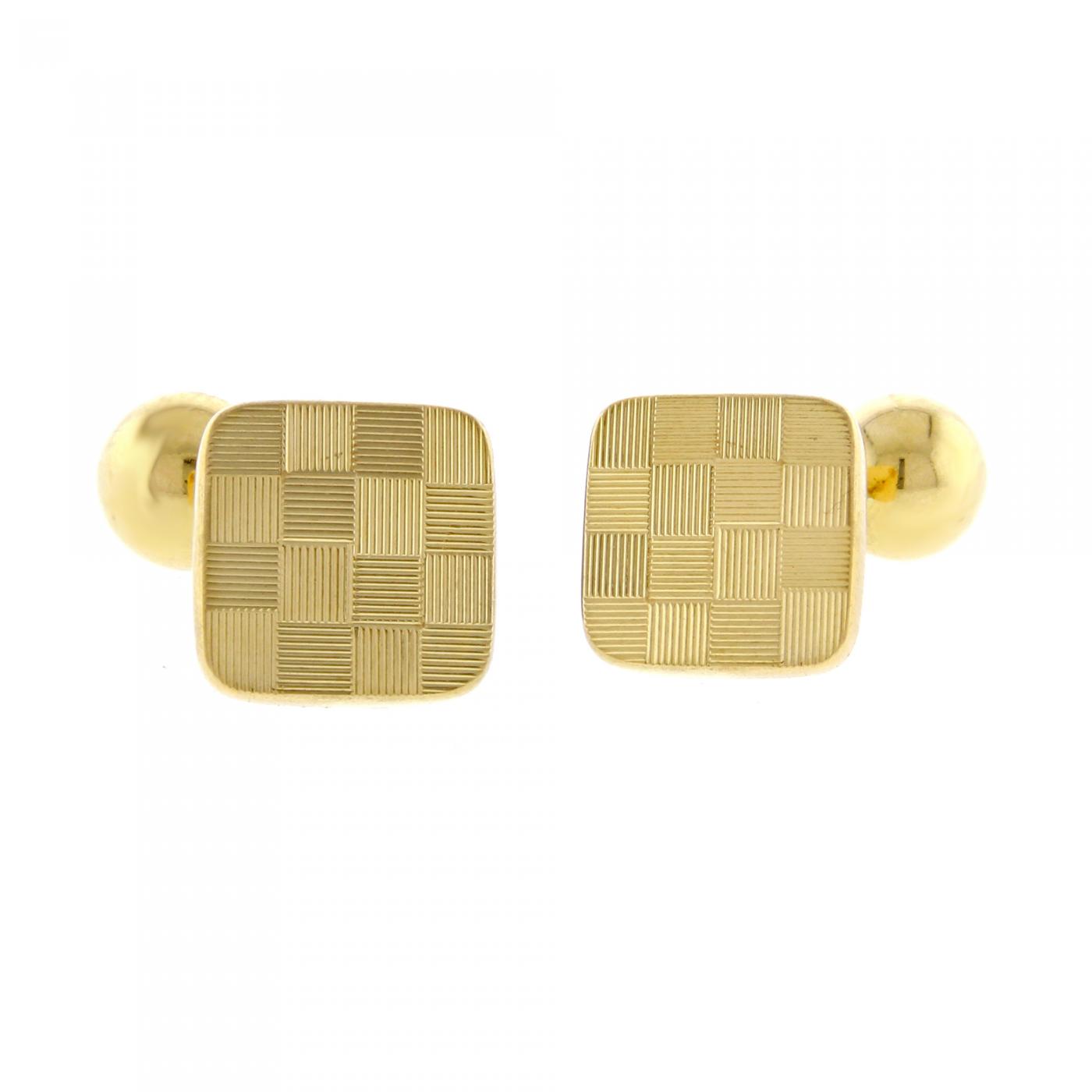 tiffany gold cufflinks