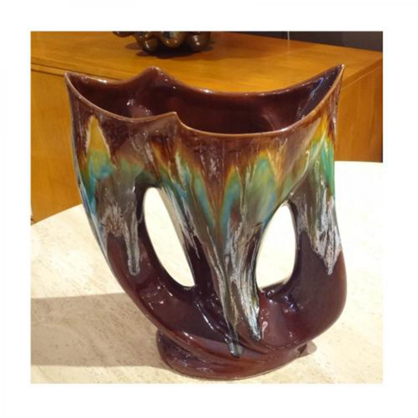 Vallauris - A Mid Century Art Pottery Vase by Vallauris