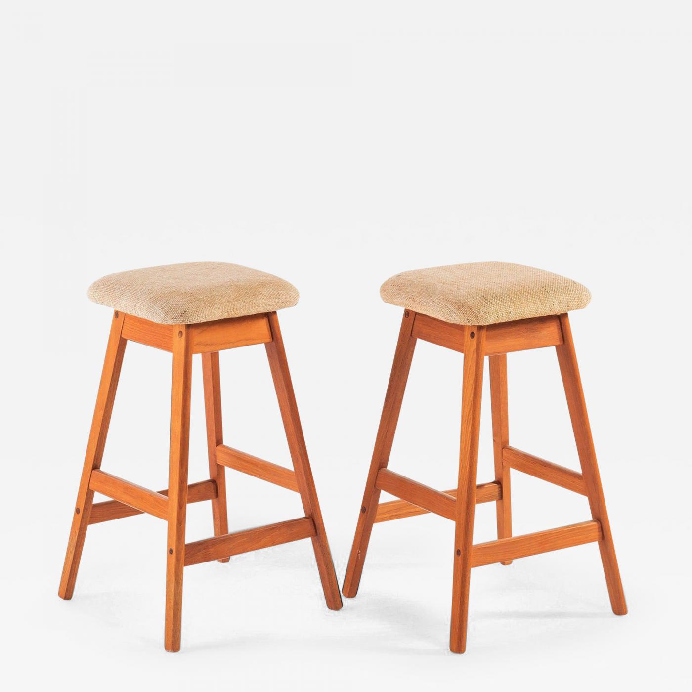 Vamdrup Stolefabrik Set of Two 2 Counter Height Barstools by