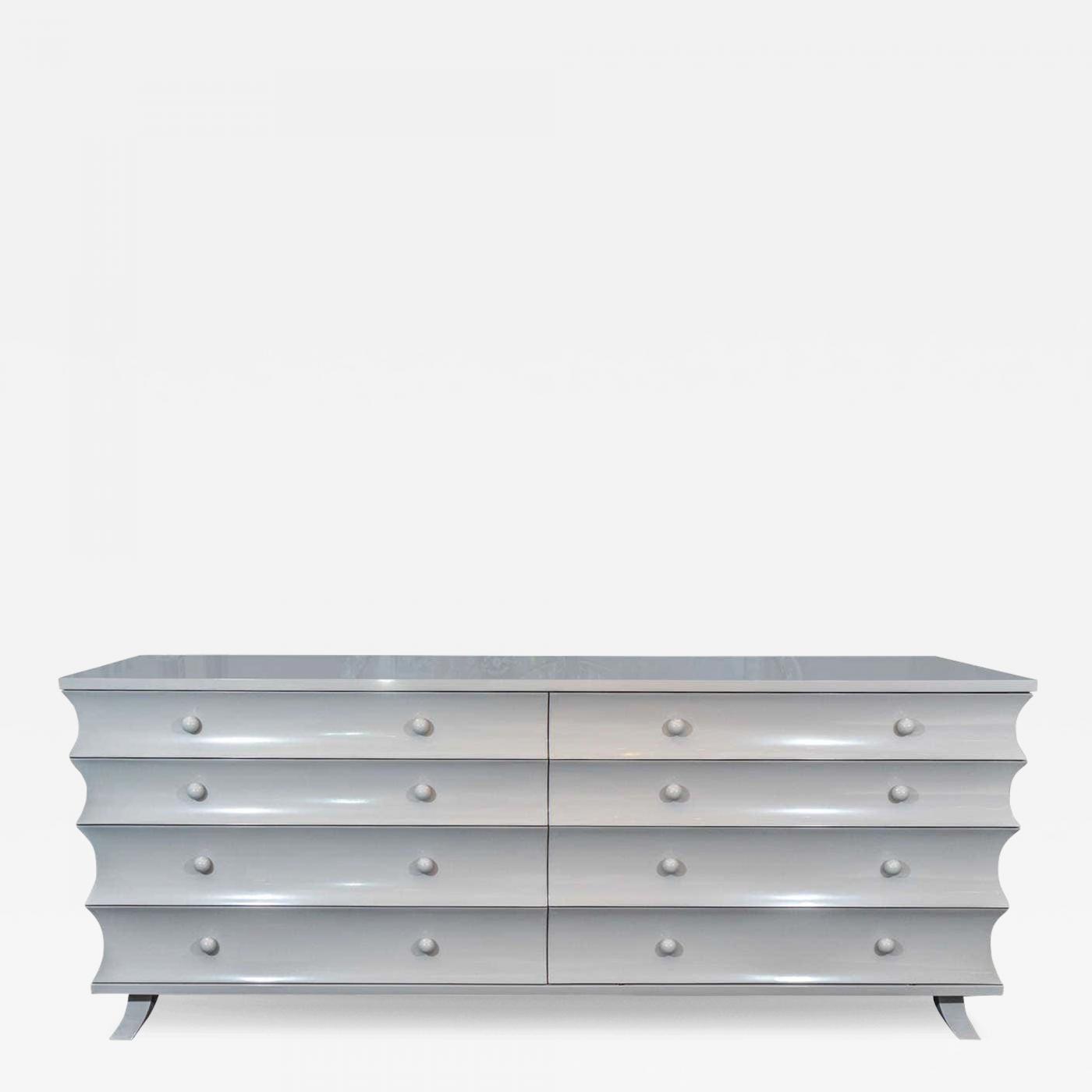 Venfield Custom Grey Lacquer Dresser