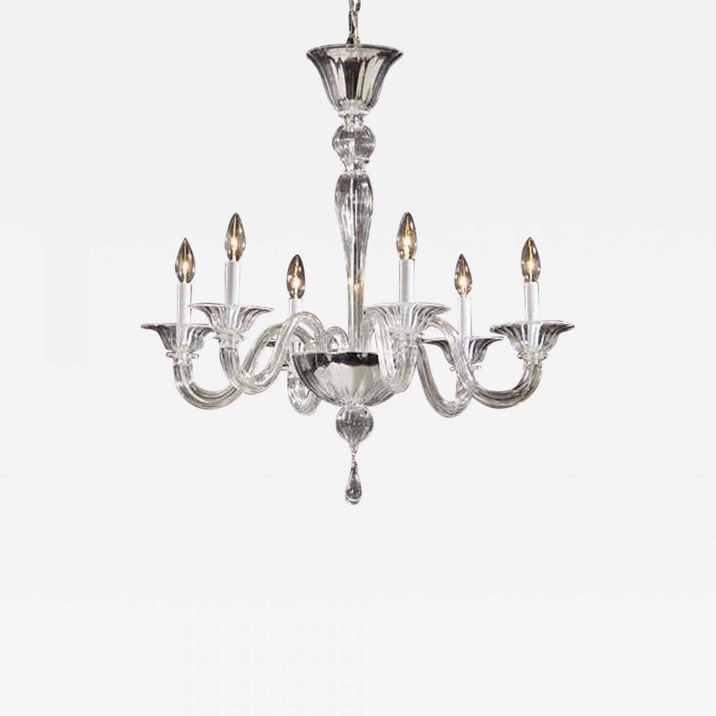 murano clear glass chandelier